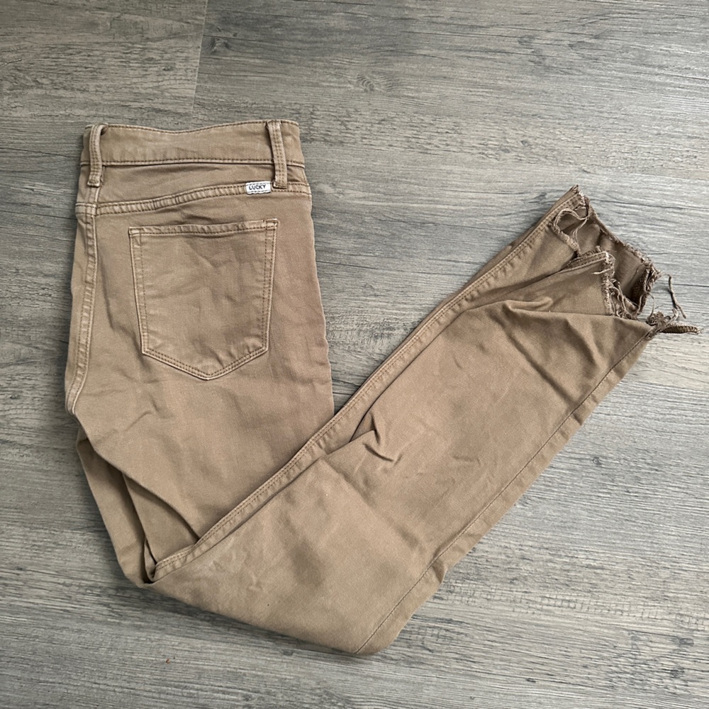 Lucky Brand Ava Mid Rise Ankle Skinny size 2 Olive